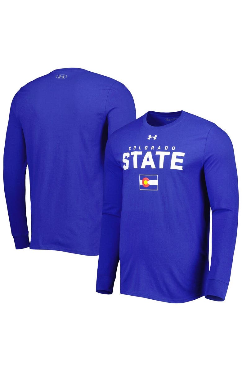Under Armour Men's Under Armour Royal Colorado State Rams State Sideline Performance Long Sleeve T-Shirt, Main, color, 