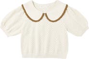 Rylee + Cru Kids' Pointelle Collared Sweater