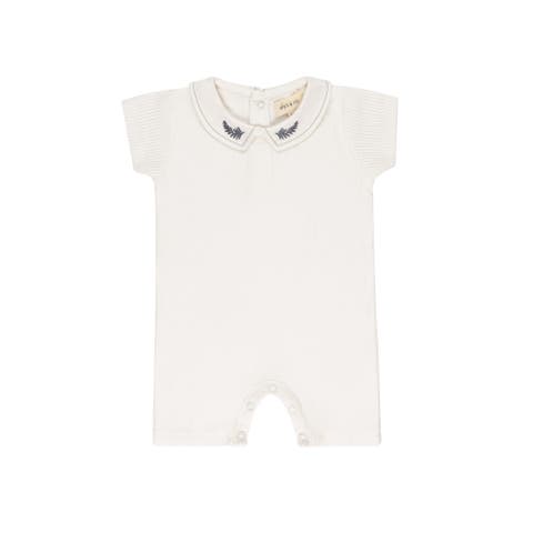 Organic Cotton Embroidered Collar Collection - Romper Boy