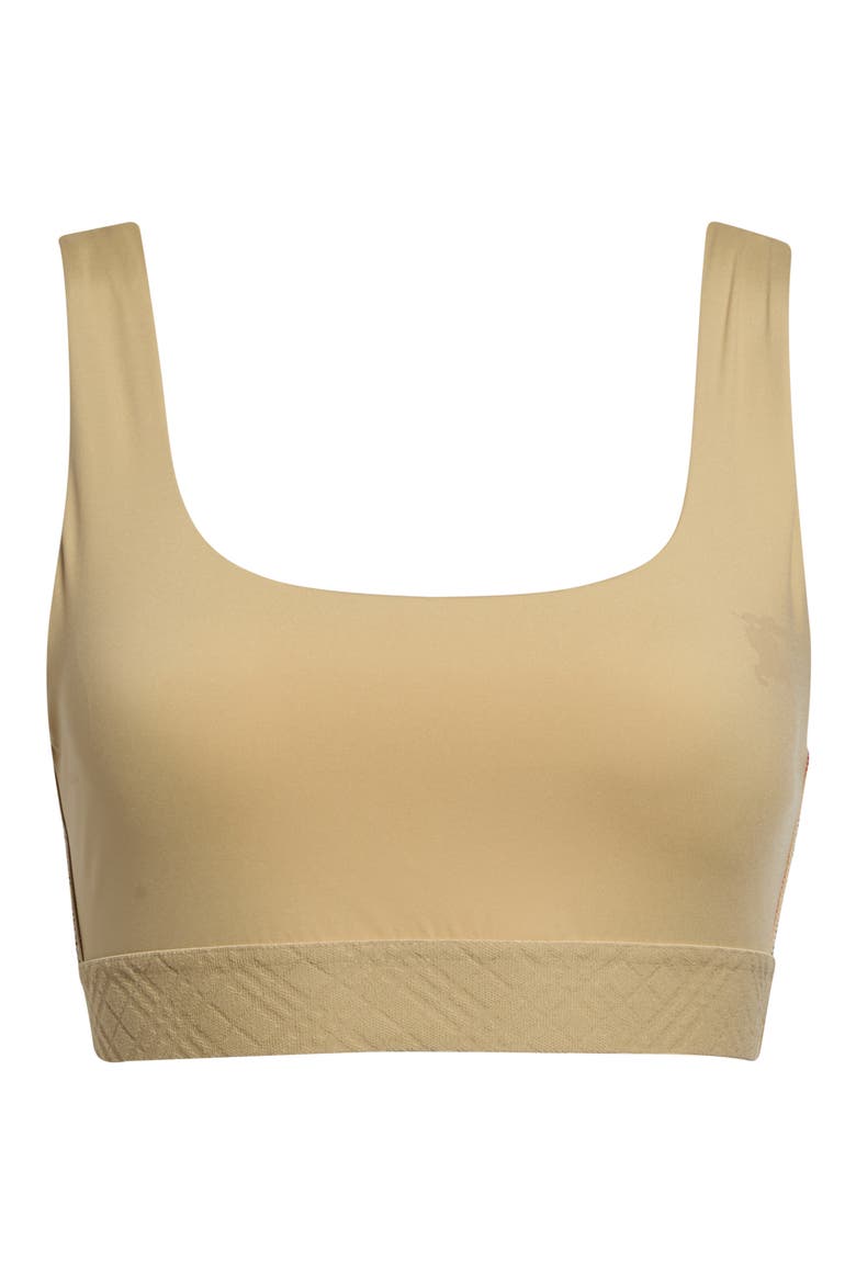 Alana EKD Check Detail Sports Bra, Alternate, color, BEIGE