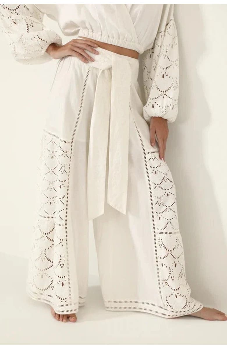 GUADALUPE DESIGN Regina Pants, Alternate, color, White