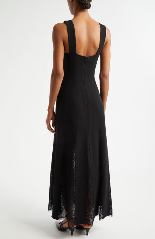 A.l.c . Emmie Lace Paneled Midi A-line Dress In Black/black