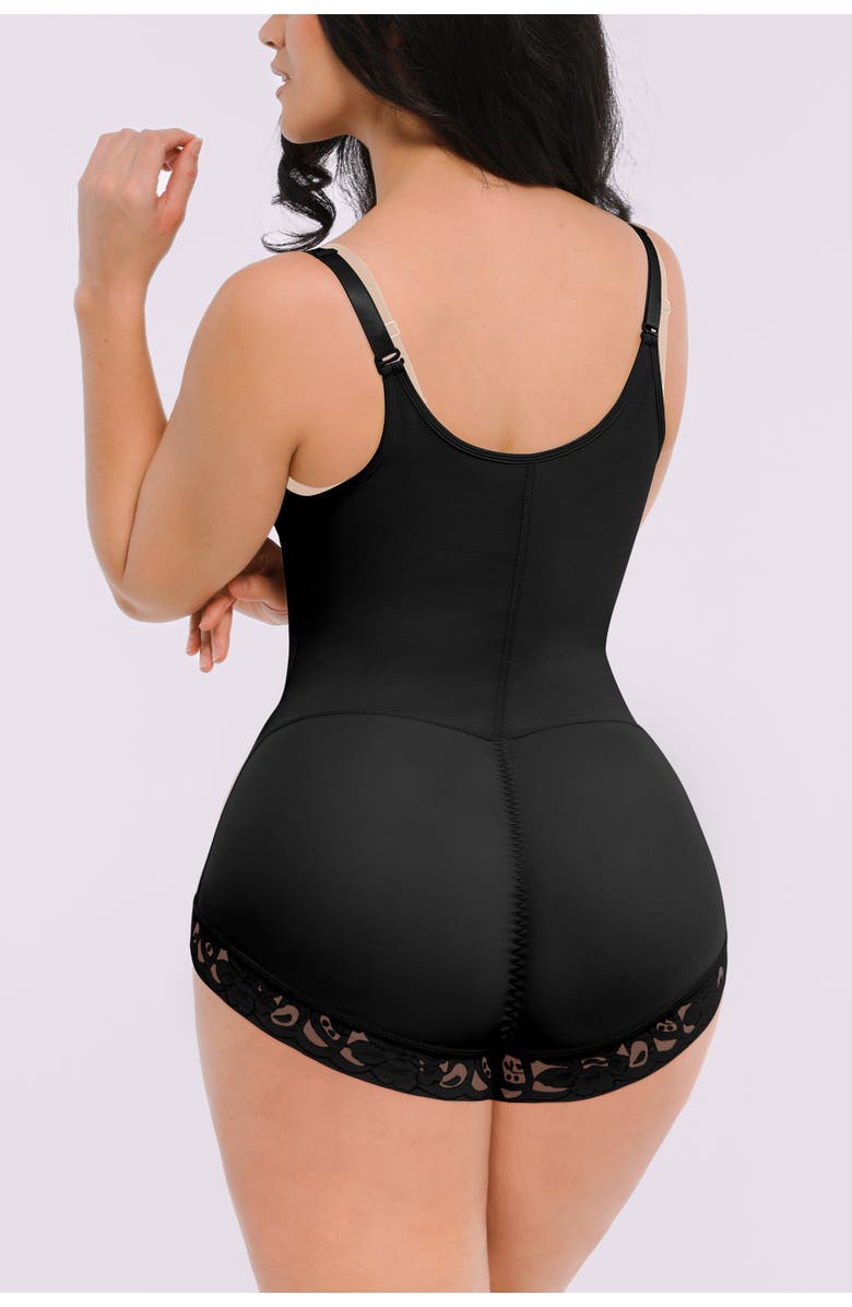 Shapellx AirSlim<sup>®</sup> Zipper Front Open Bust Brief Bodysuit, Alternate, color, Jet Black