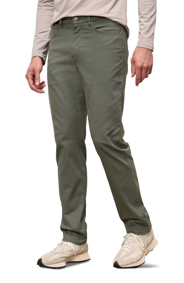 Pact Organic Cotton Stretch Twill 5-Pocket Pant, Alternate, color, Castor Green