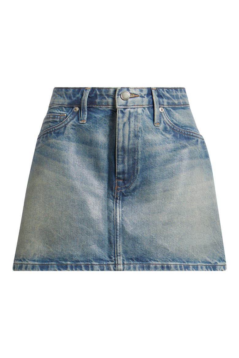 Good '90s Coated Denim Miniskirt, Alternate, color, INDIGO927