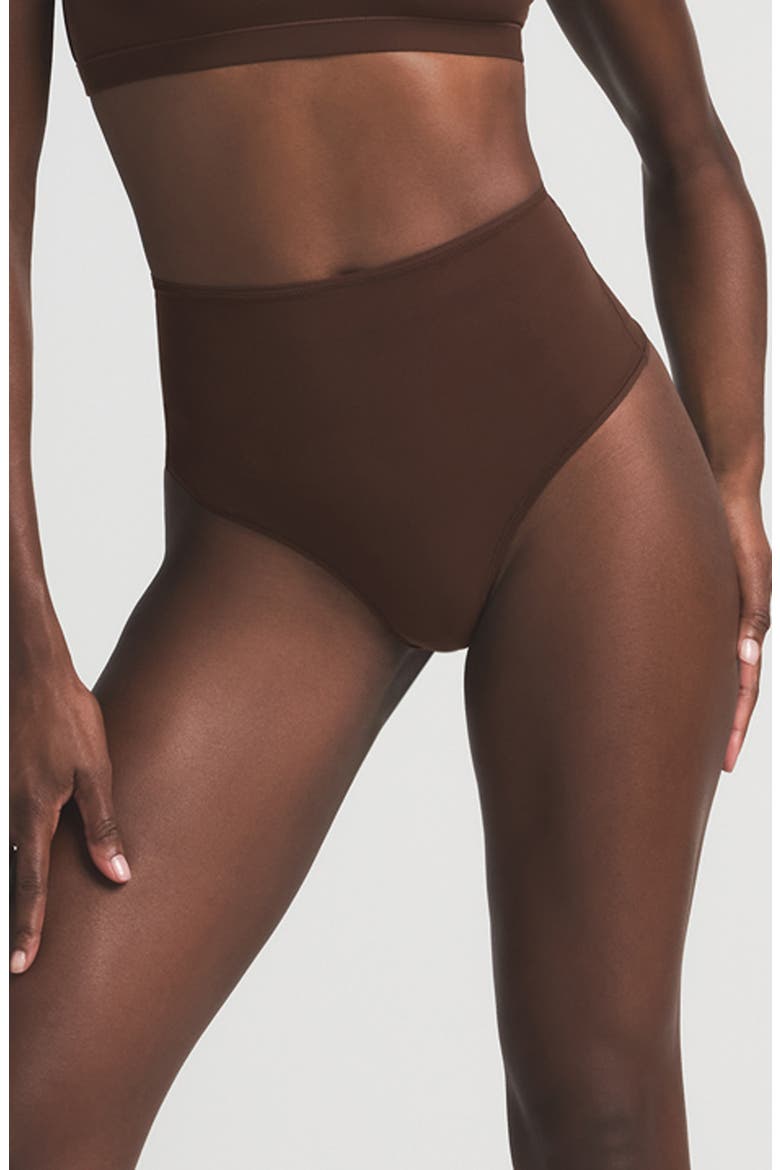 Fits Everybody High Waist Thong, Main, color, COCOA