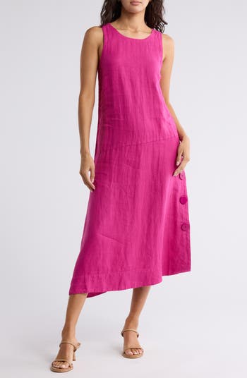 Lulie Asymmetric Linen Dress