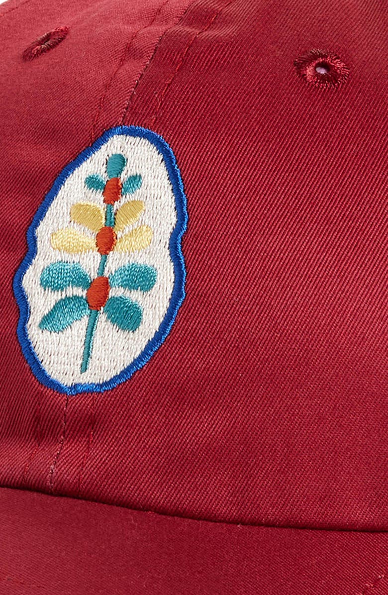 Drake's Embroidered Stem Flower Adjustable Baseball Cap, Alternate, color, 700 Maroon