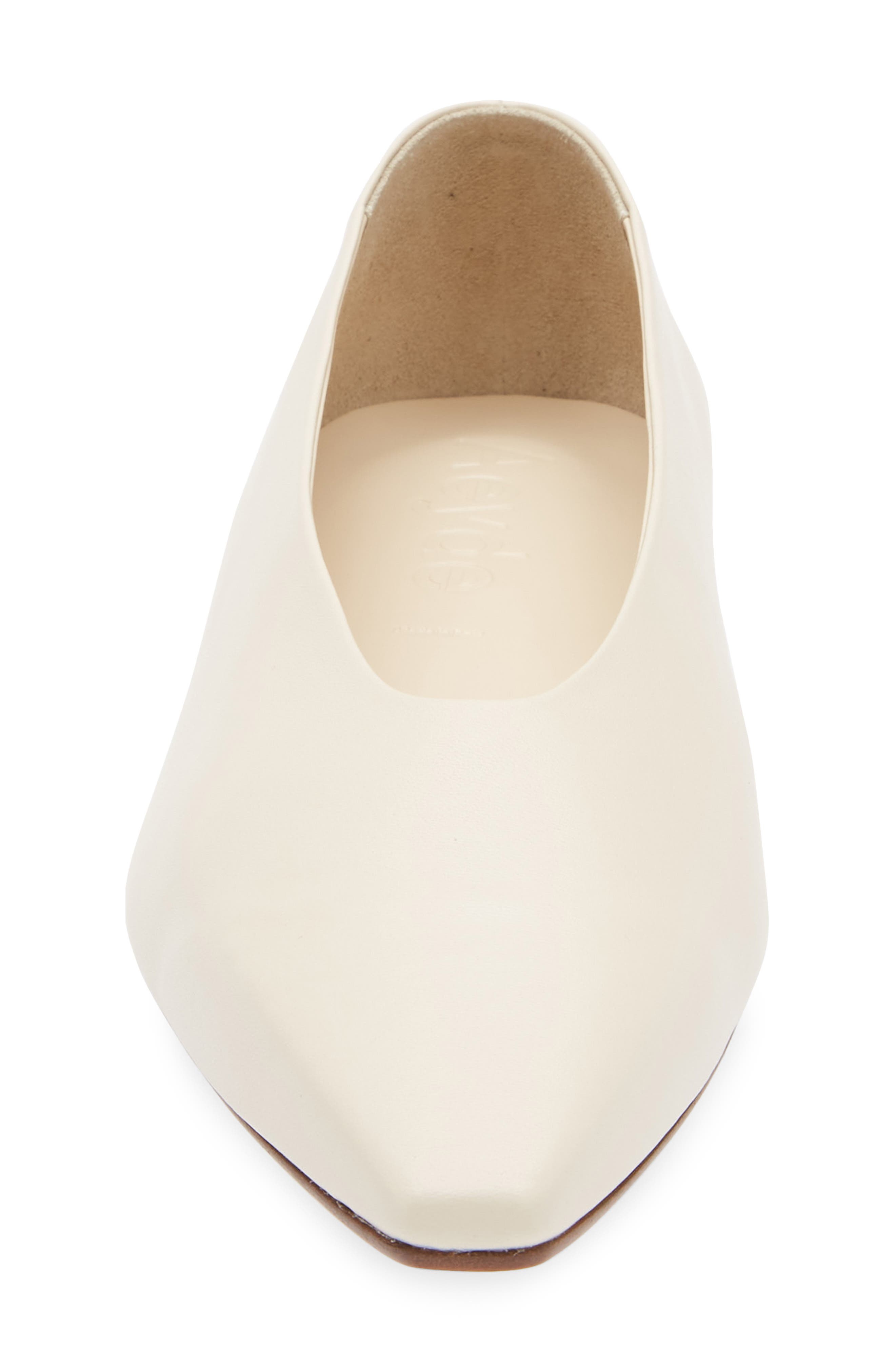 aeyde Betty Pointed Toe Flat, Alternate, color, Creamy