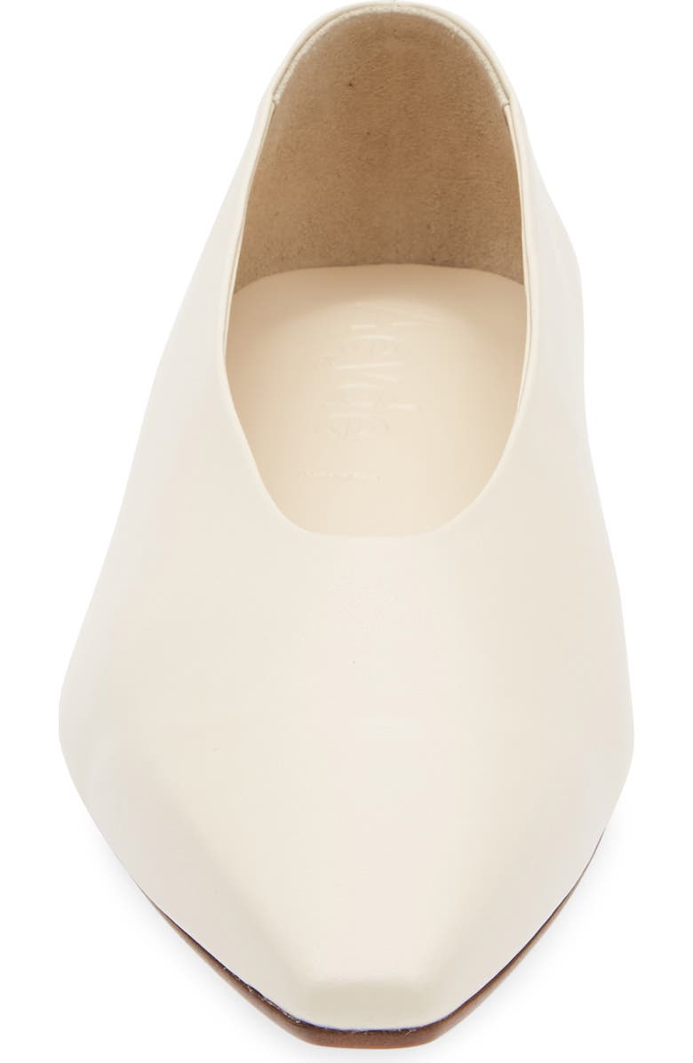 aeyde Betty Pointed Toe Flat, Alternate, color, Creamy