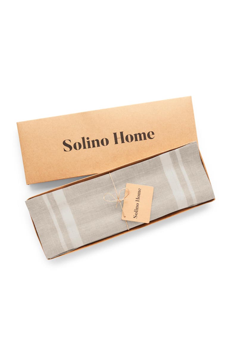 Solino Home Linen Placemats - French Stripe, Alternate, color, White And Natural