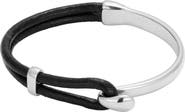 Adornia Men's Leather and Cuff Bracelet