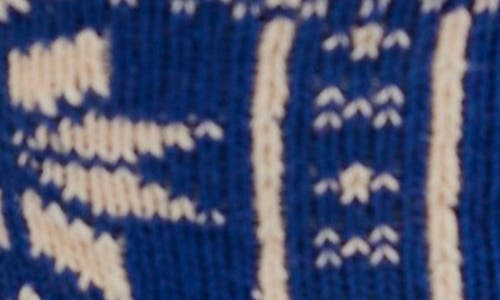 Free People Nearly Nordic Cotton Blend Crew Socks In Blue