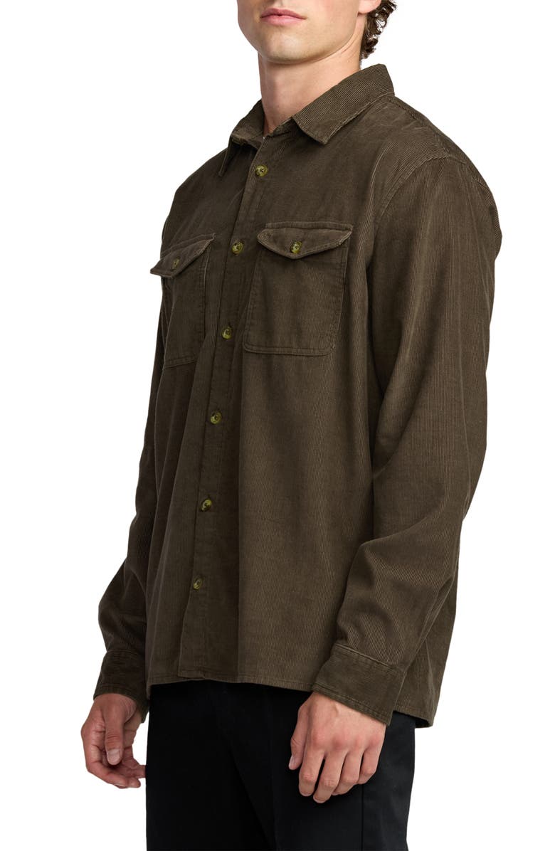 Billabong Austin Garage Corduroy Button-Up Shirt, Alternate, color, Chocolate