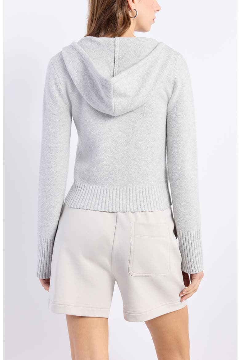 Zip Front Knit Hoodie, Alternate, color, GREY LIGHT HEATHER