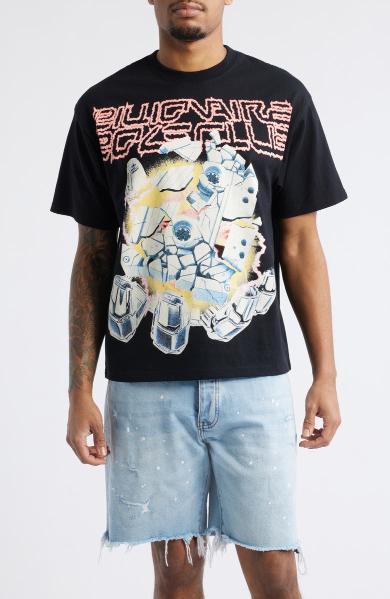Billionaire Boys Club Abandon Planet Cotton Graphic T-Shirt, Main, color, Black