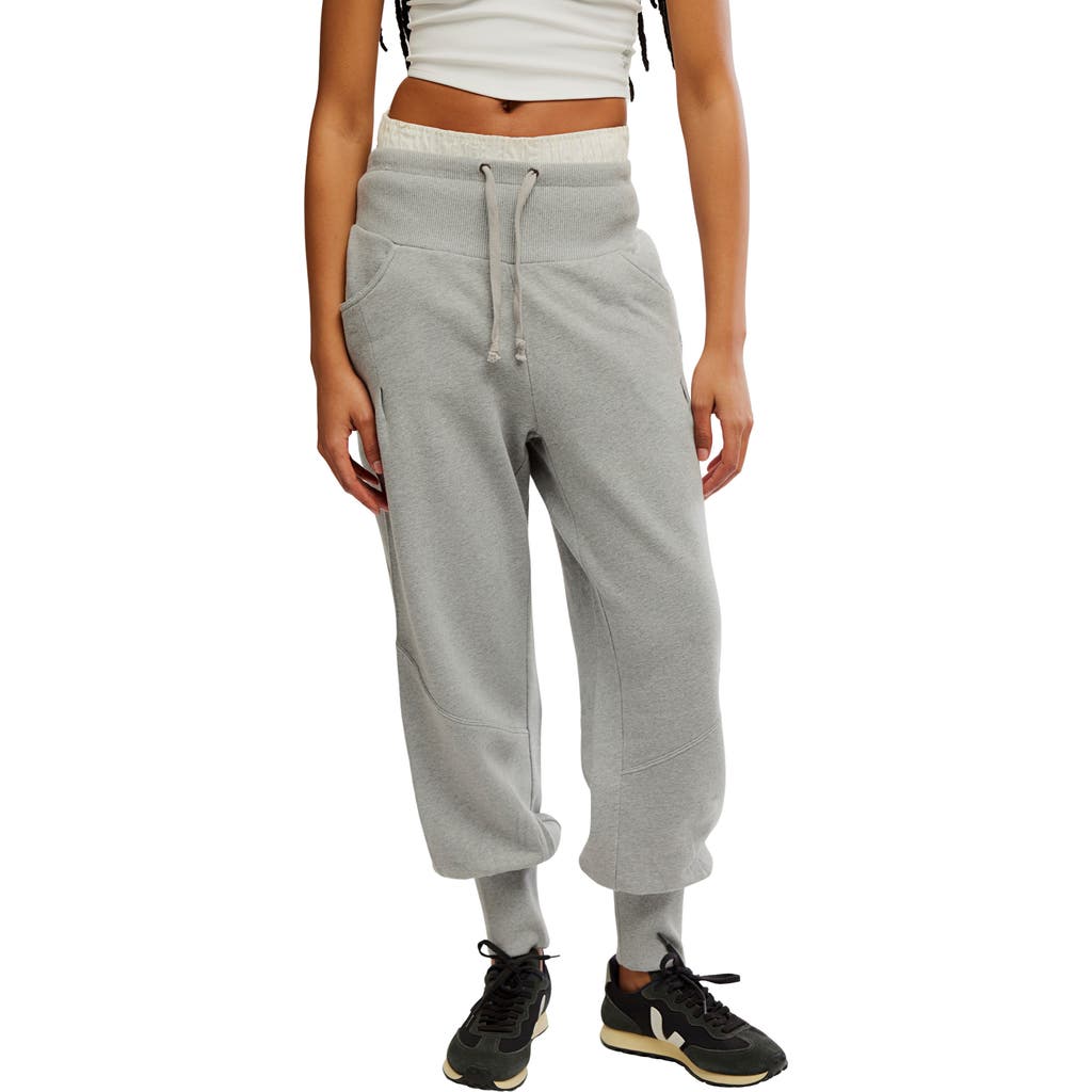 Free People Day Off Tie Waist Pants In Gray