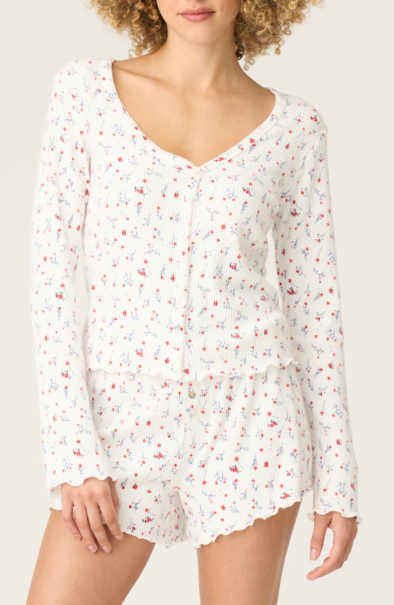 PJ Salvage La Rose Pajama Cardigan, Main, color,