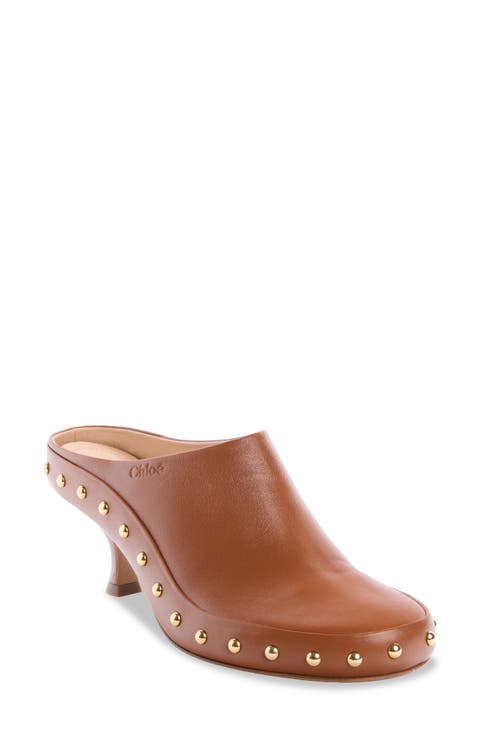 Junie Studded Kitten Heel Mule Pump