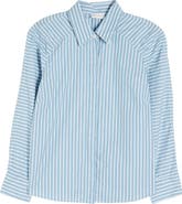 Dries Van Noten Clavinia Chalk Stripe Cotton Poplin Button-Up Shirt