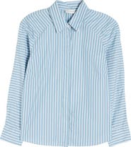 Dries Van Noten Clavinia Chalk Stripe Cotton Poplin Button-Up Shirt