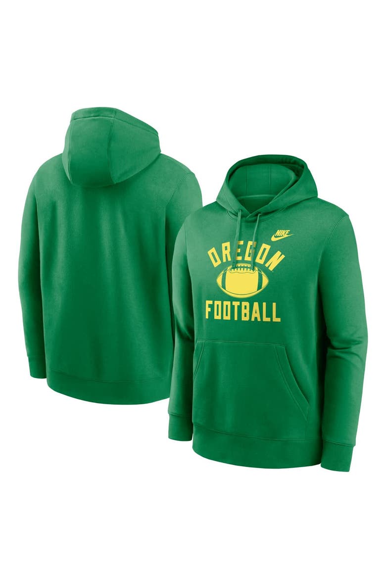 Men's Nike Green Oregon Ducks Legacy Football Icon Club Fleece Pullover Hoodie, Main, color, Green