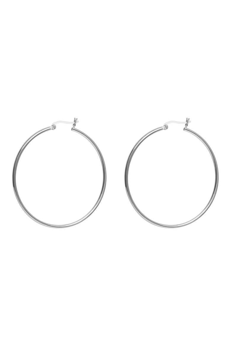 Essential Hoop Earrings, Main, color, SILVER