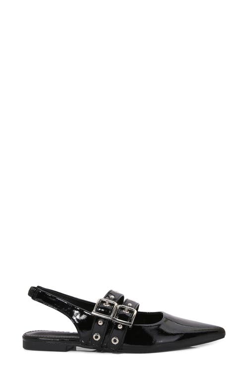 BERNESS BERNESS FABIOLA DOUBLE BUCKLE POINTED TOE SLINGBACK FLAT