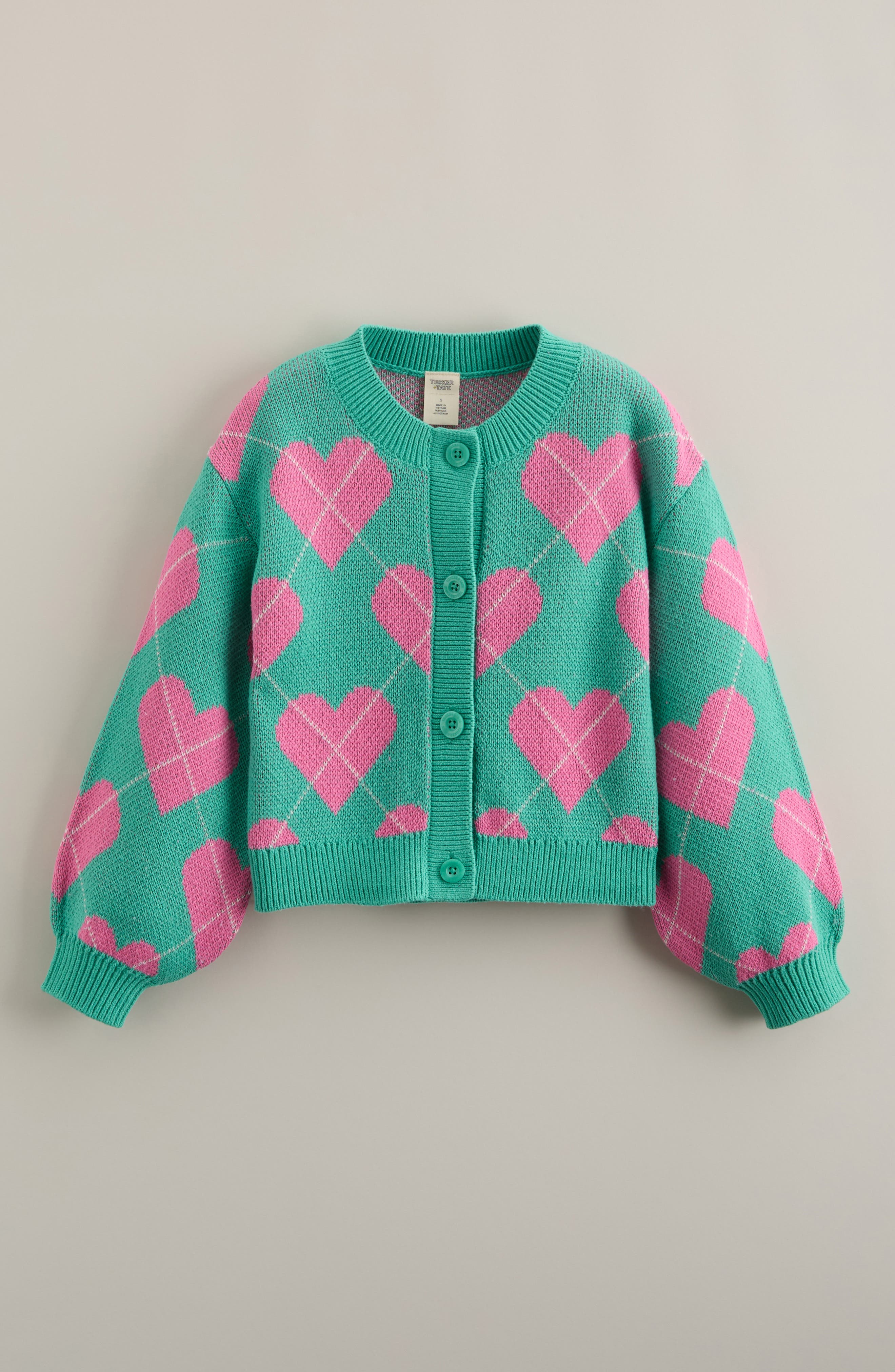 selected GREEN CYAN HEART ARGYLE