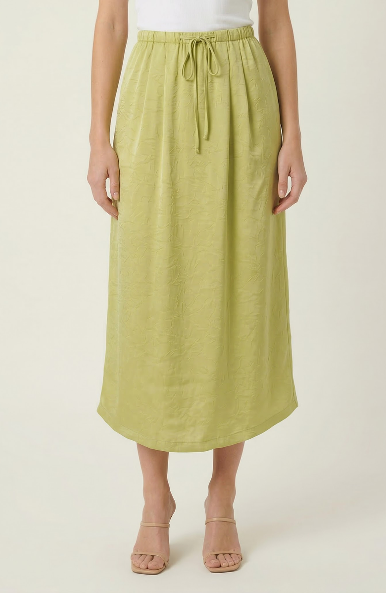 Modenaire Midi Skirt, Main, color, Chartreuse
