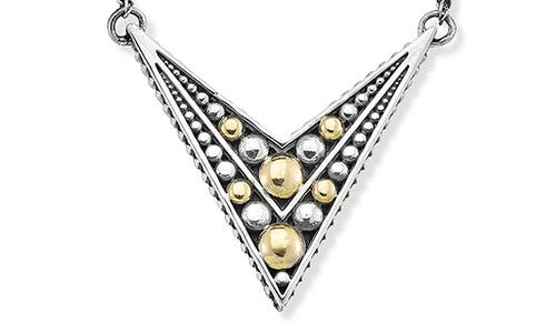 Samuel B. 18k Gold & Sterling Silver Geometric Pendant Necklace