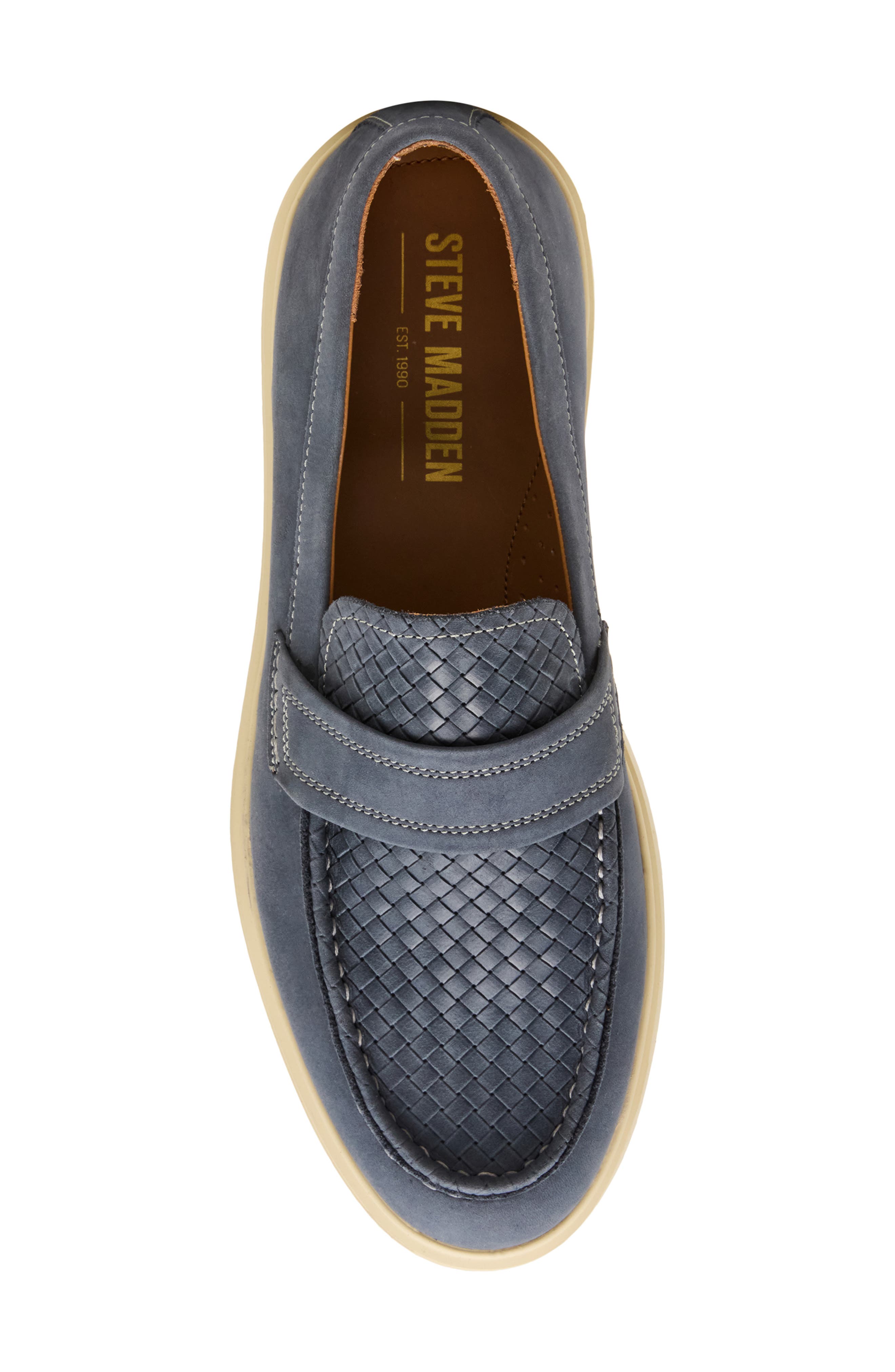 Madden Men's Pecos Woven Loafer, Alternate, color, Blue Nubuck