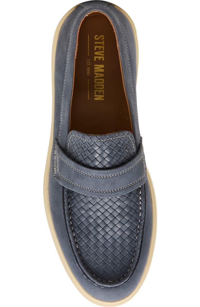 Madden Men's Pecos Woven Loafer, Alternate, color, Blue Nubuck