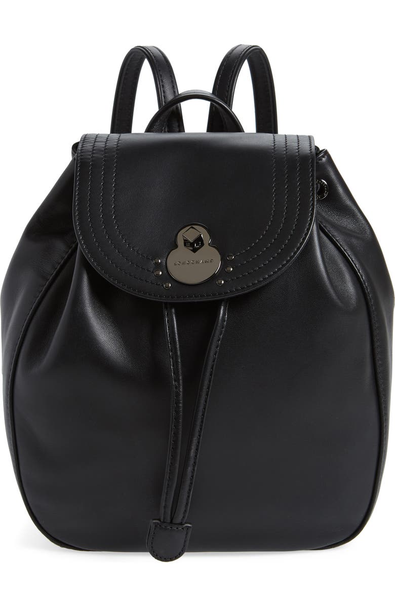 Longchamp Cavalcade Leather Backpack, Main, color,
