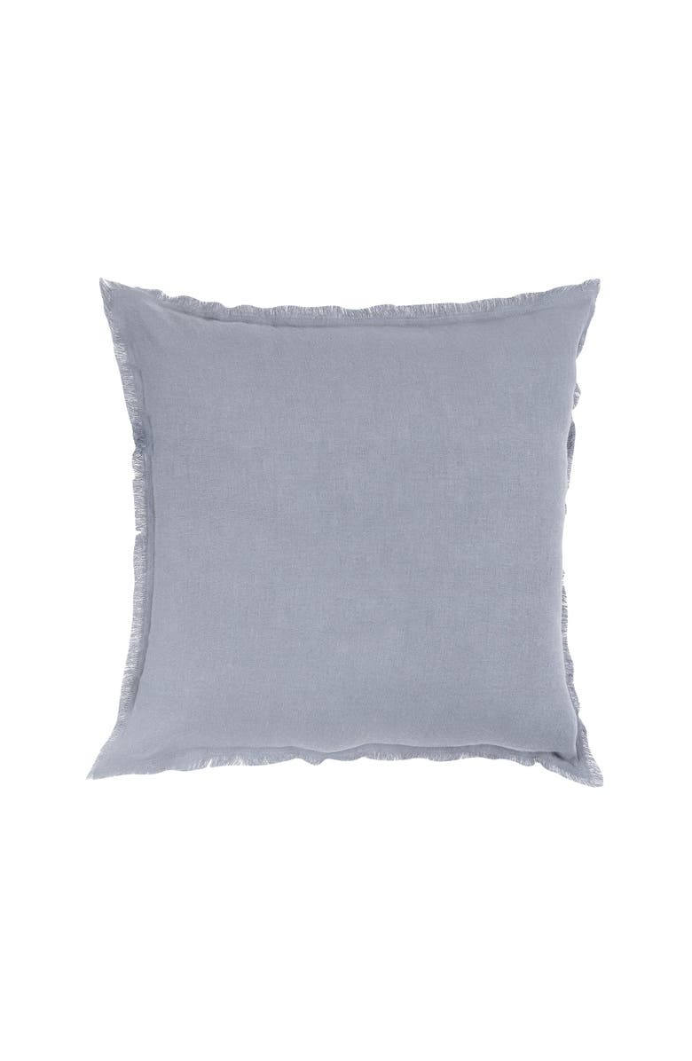 Anaya Soft Fringe Linen Pillow Cover Only, Main, color, Chambray Blue