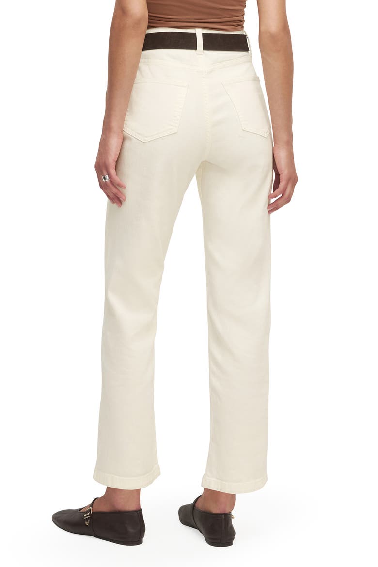 The Valentina Super High Waist Straight Leg Jeans, Alternate, color, GARDENIA