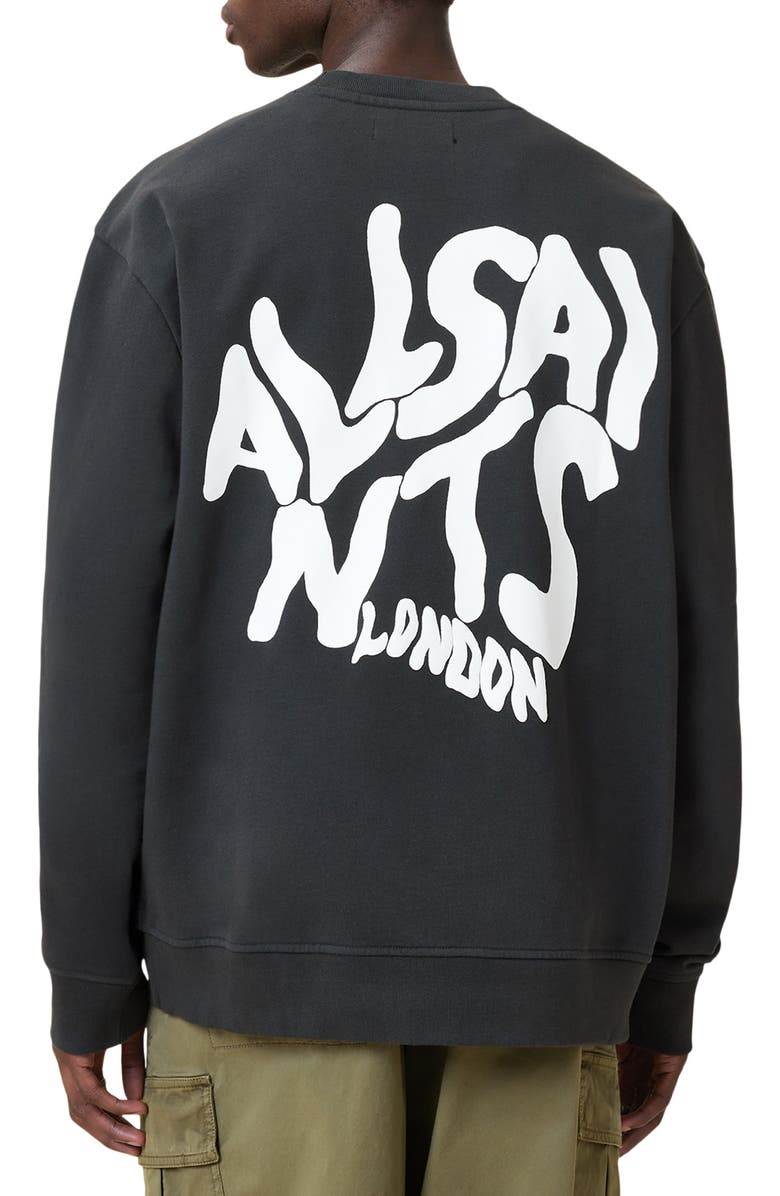 AllSaints Orlando Logo Graphic Sweatshirt, Alternate, color, 