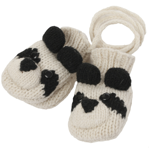 Nirvanna Designs Panda2 Mittens In White