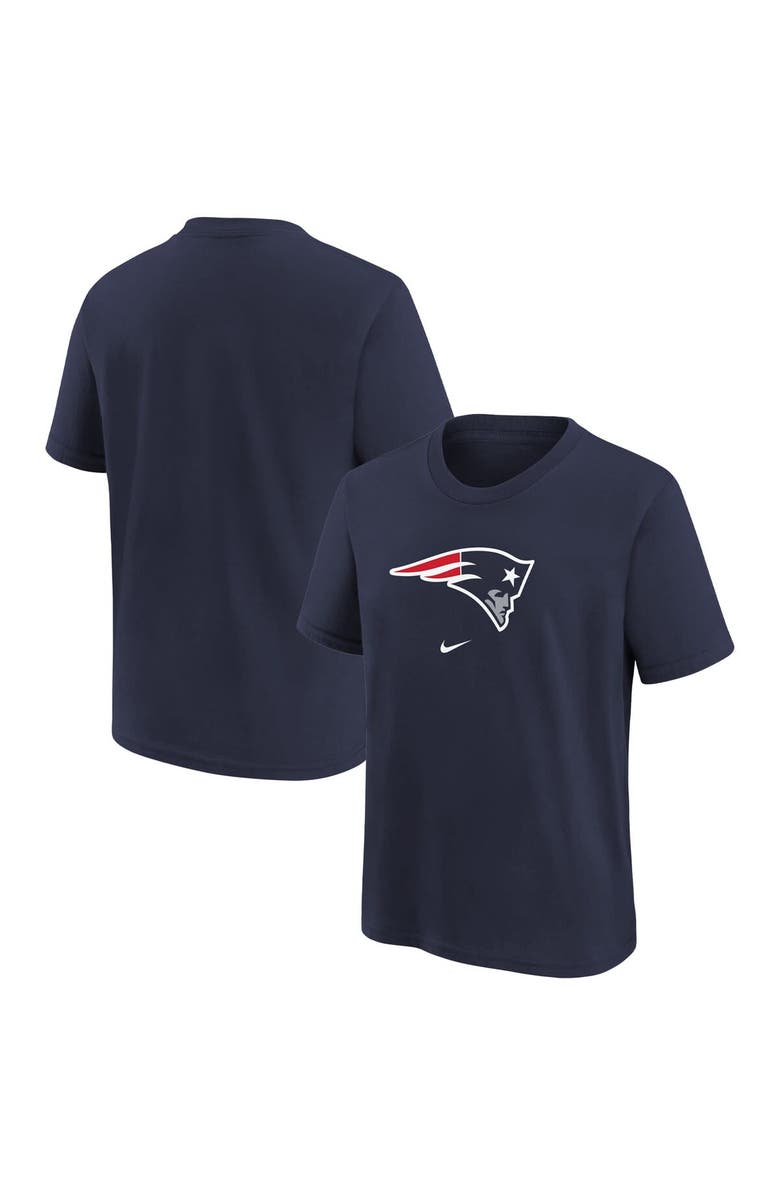 Nike Preschool Nike Navy New England Patriots Team Wordmark T-Shirt, Alternate, color, Navy
