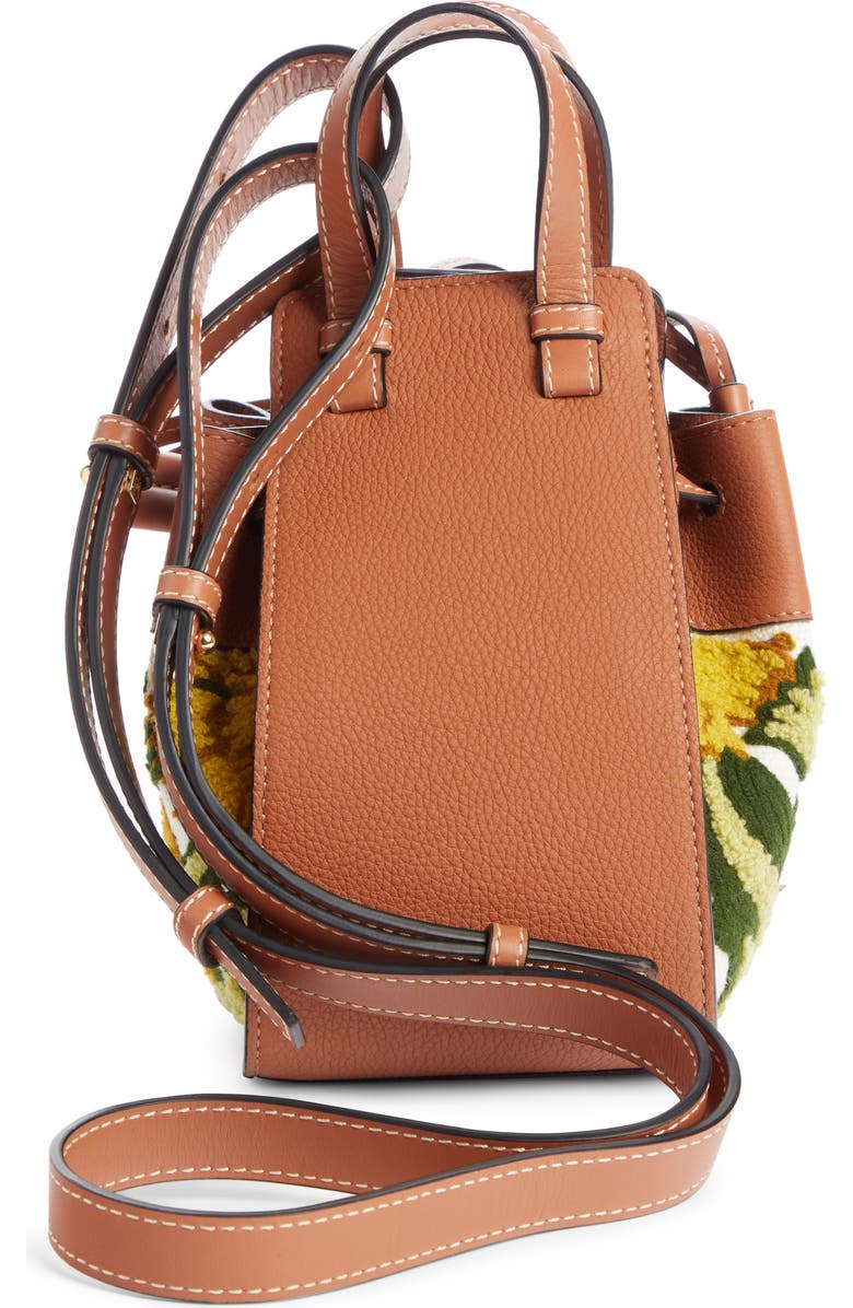 Loewe Mini Hammock Floral Leather Hobo, Alternate, color,