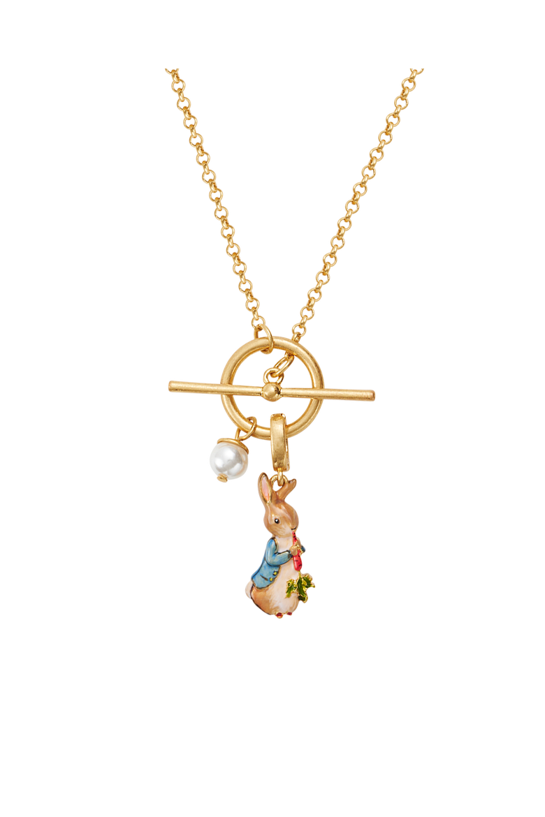 x Peter Rabbit Necklace, Main, color, Gold