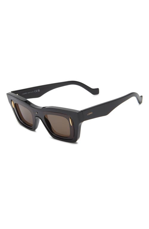 Loewe Signature Geometric Sunglasses In Black