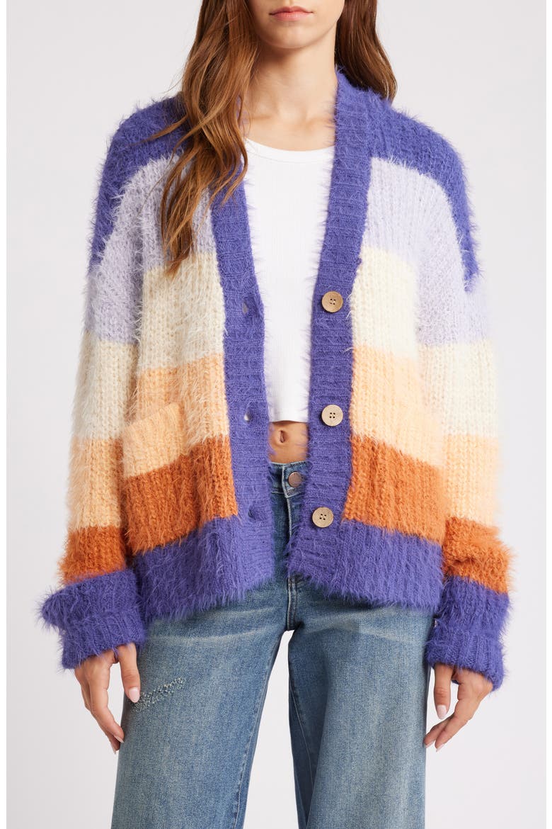 The Search Stripe Cardigan, Main, color, MULTI