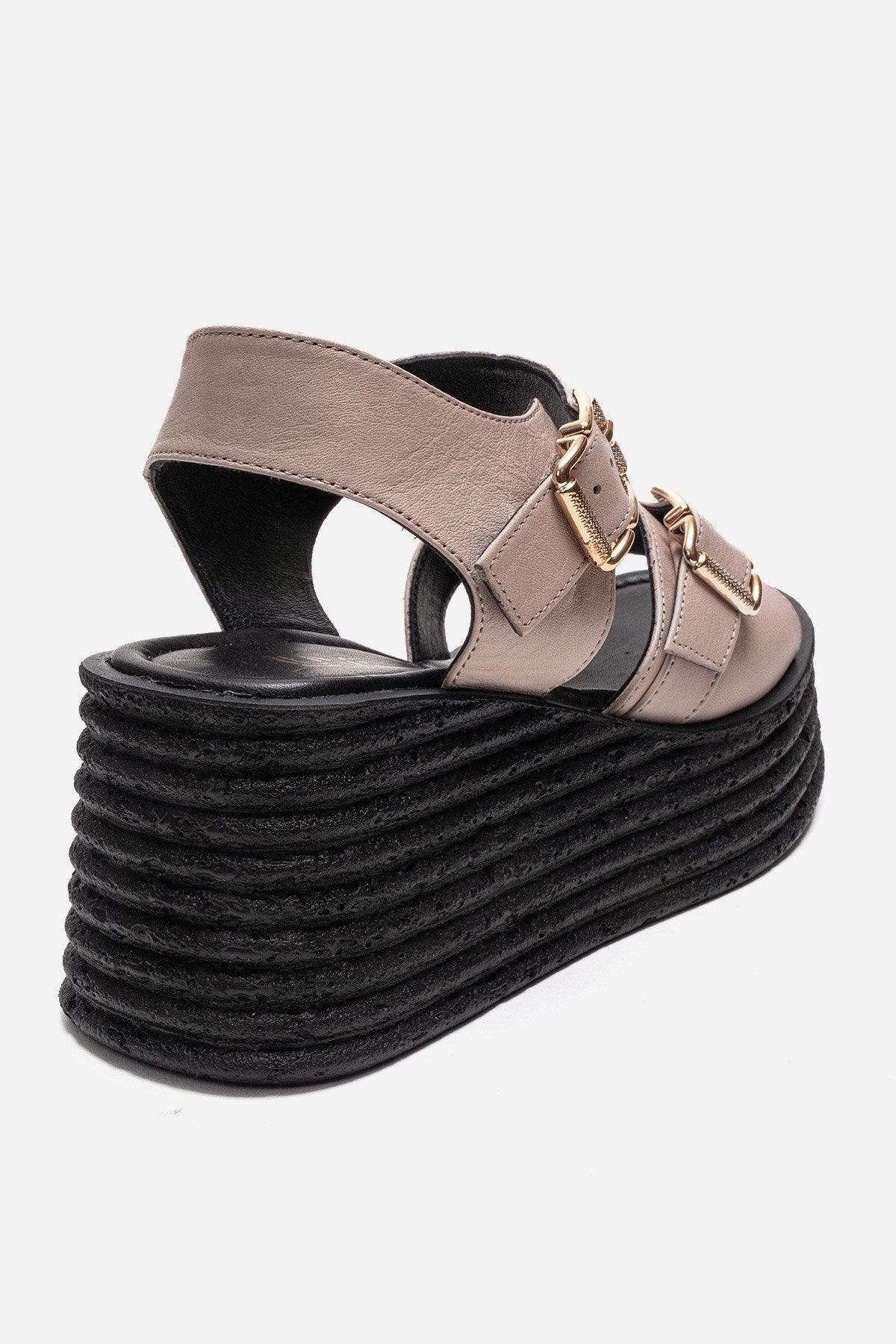 Forever & Always Shoes Mirette Leather Platform Sandal, Alternate, color, Off-White