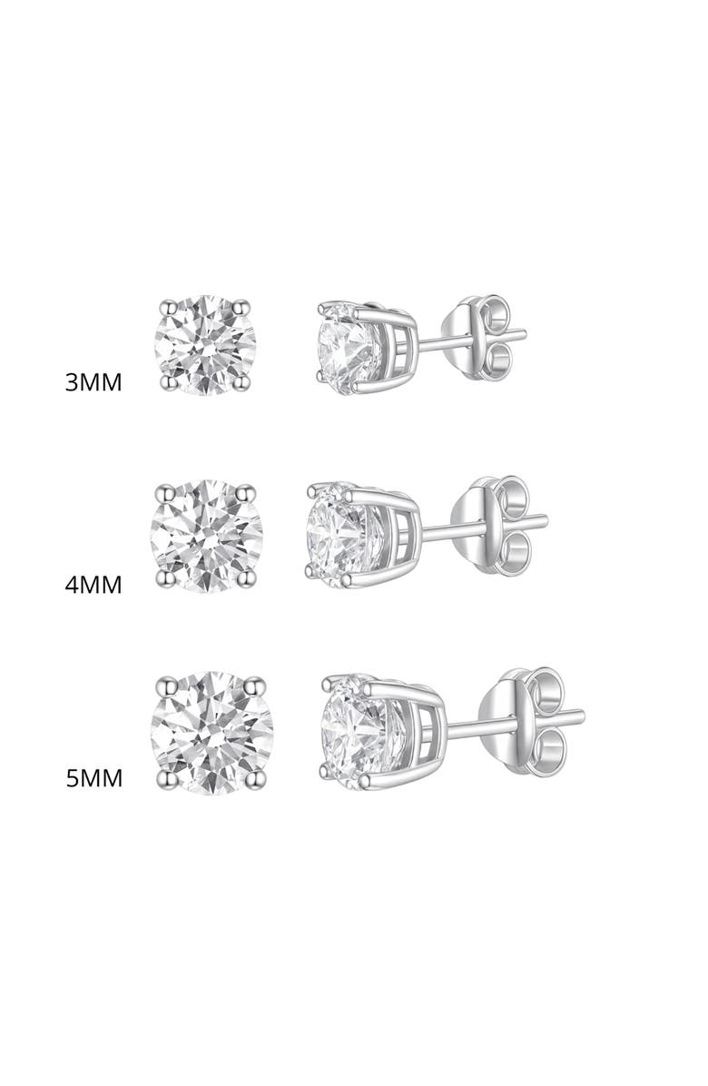 Donatello Gian Set Of 3 Sterling Silver Round Stud Earrings, Alternate, color, Silver