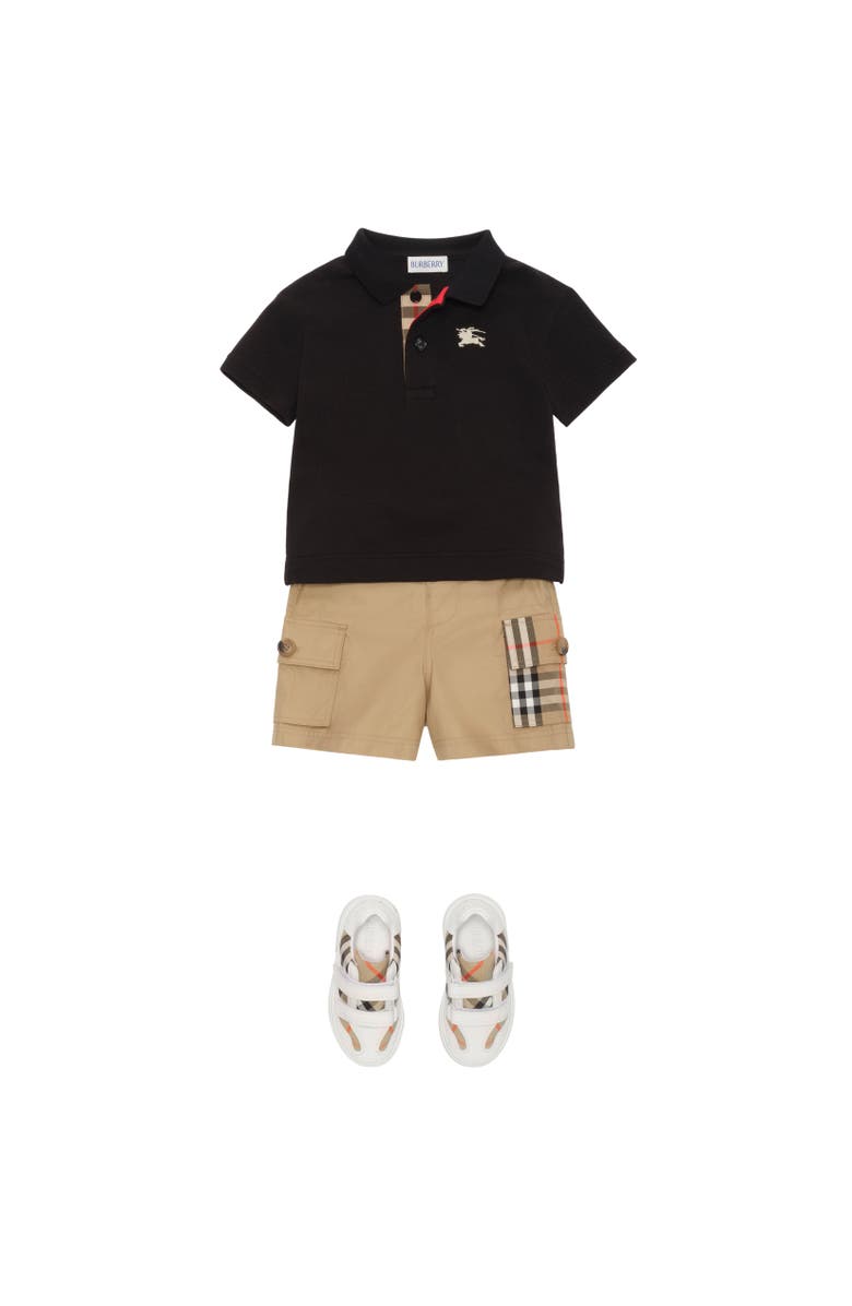 Burberry Cotton Piqué Polo Shirt, Alternate, color, Black