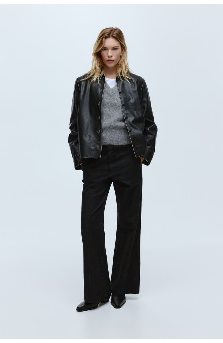 H&M Flared High Jeans, Alternate, color, Black