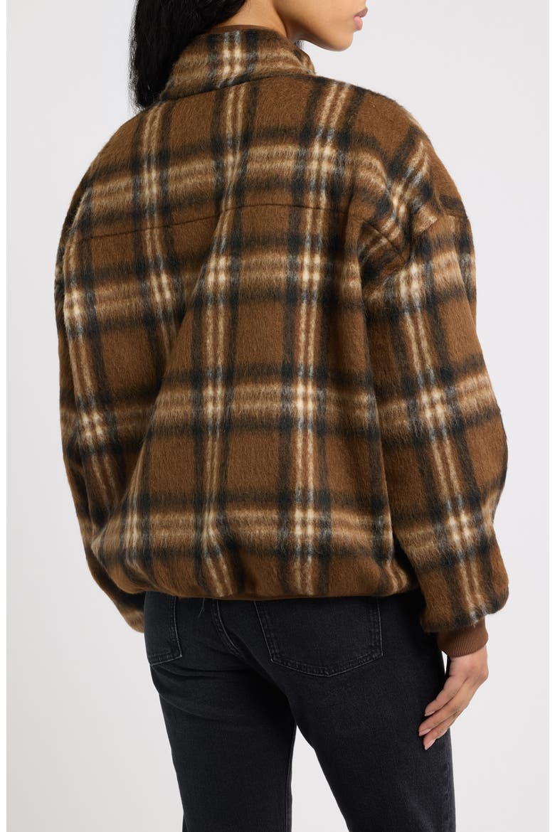 Lucien Plaid Mixed Media Jacket, Alternate, color, TOFFEE PLAID