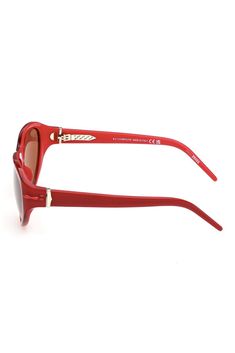 59mm Round Sunglasses, Alternate, color, BORDEAUX RED / COPPER