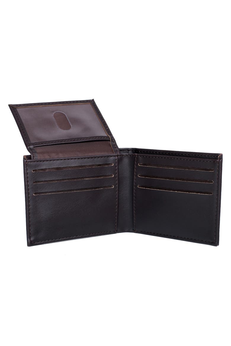 Smooth RFID Bifold, Alternate, color, BROWN